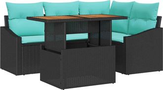 vidaXL Conjunto De Sof&aacute;s De Jard&iacute;n 5 Uds. 4-n&uacute;mero De Plazas Vidaxl