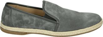 Greve Heren Instappers in Grijs Nubuck - Heren - Loafers - Grijs - 45 EU - Leer - Schoenen