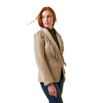Ariat Womens Sausalito Coat Long Sleeve in Oatmeal, Size X-Small, by Ariat