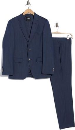 BOSS Notch Lapel Two Button Suit in Dark Blue at Nordstrom Rack, Size 38