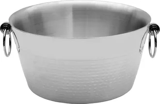 Mikasa 2-Quart Double-Wall Hammered And Polished Beverage Tub