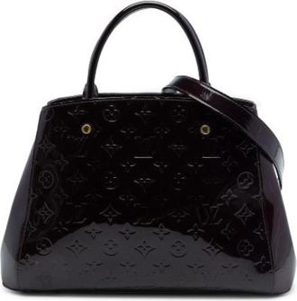 Louis Vuitton Pre-owned Montaigne MM - Dames - Vintage Handtas - Paars - ONE Size - Leer - Vintage