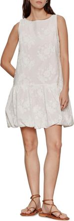 Sanctuary Garden Cotton Eyelet Bubble Hem Minidress in White at Nordstrom, Size X-Small