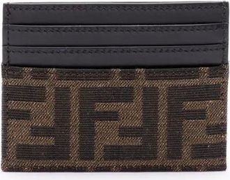Fendi Portemonnaies - Ff Jacquard Card Holder - Gr. unisize - in Braun - für Damen
