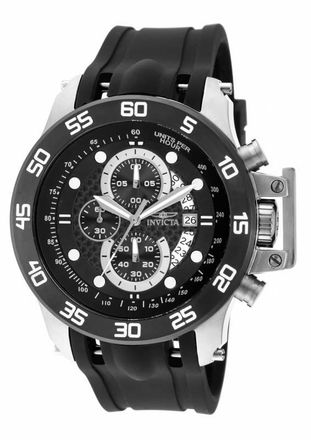 Invicta I-Force Chronograph Black Carbon Fiber Dial Black Polyurethane Mens Watch 19251