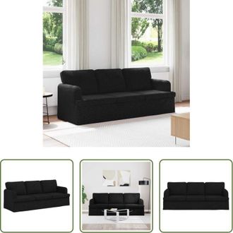 vidaXL Divano modulare - Divano Nero 201 x 80 x 85 cm Tessuto