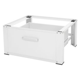 ML Design Ml-design - Base Para Lavadora Con Caj&oacute;n 63 X 54 Cm De Acero Blanco Capacidad Hasta 150 Kg Bastidor Estable Para Secadora Pedestal 32 Cm De Altura Sop