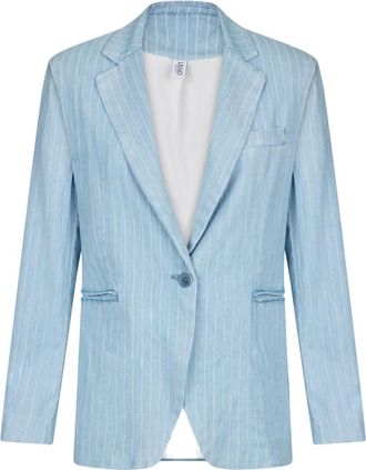 Liu Jo Blazer denim gessato - Blu