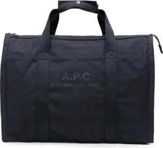 A.P.C. Recuperatie Gym Bag - Heren - Weekendtassen - Blauw - ONE Size - Katoen - Tassen