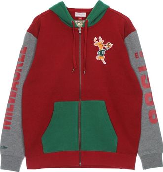 Mitchell & Ness NBA Scarlet Zip Hoodie - Heren - Vesten met rits - Veelkleurig - L - Katoen - Hoodies & sweatvesten