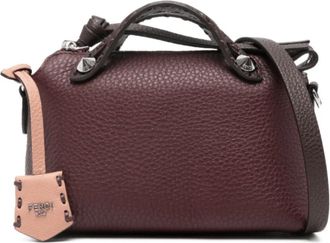 Fendi Handbags, female, Red, Size: ONE SIZE Mini By The Way Soft Selleria Tote Bag