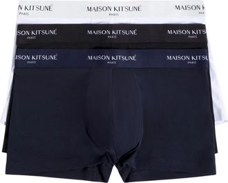 Maison Kitsun&eacute; Paris Boxer Pack - Heren - Onderbroek - Zwart - S - Katoen - Ondergoed