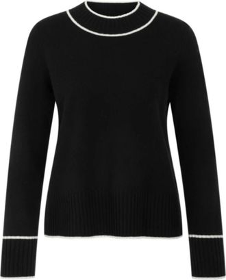 Marc Cain Sporttrui - Dames - Ronde hals truien - Zwart - M - Wol - Truien & Vesten