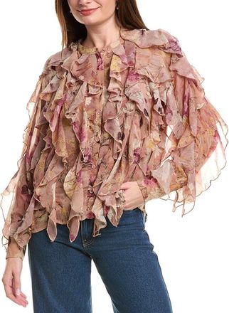 Fate Chiffon Cascading Ruffle Shirt