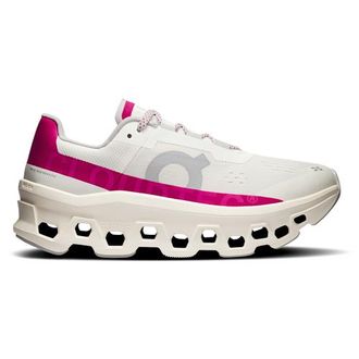 On Womens Cloudmonster - Running Shoes Ivory/Grenadine Size 10.0