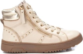 Xti Womens Leather Ankle Booties In Ice