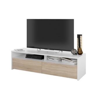 Calicosy Mueble de TV con 2 puertas L130 cm - Blanco
