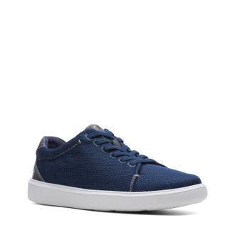 Clarks Mens Cambro Low Sneaker, Navy Textile, 8 UK
