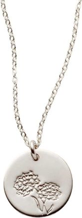 Made by Mary October Birth Flower Necklace in Silver at Nordstrom, Size Medium