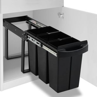 vidaXL Cubo De Basura Extra&iacute;ble En Armario De Cocina Cierre Suave 36 L Vidaxl