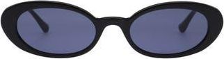 Florence By Mills 52mm Oval Sunglasses in Gloss Black at Nordstrom Rack