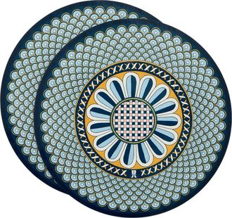 La DoubleJ Disk Placemats Set Of 2 Napoli in Napoli Midnight Blue at Nordstrom