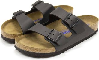 Birkenstock Mens Arizona Soft Footbed Sandals In Black