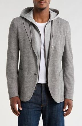 BOSS C-Hanry Hooded Dickey Sport Coat in Medium Grey at Nordstrom Rack, Size 40