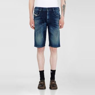 Diesel Chino shorts in shaded JoggJeans - Denim short pants - Man - Blue