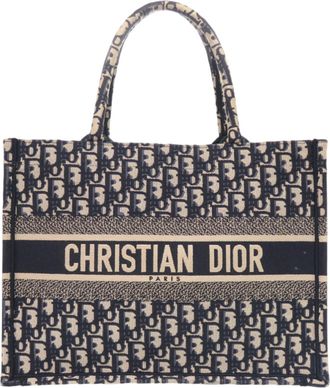 Dior Gray Navy Canvas Tote Bag (Pre-Owned)