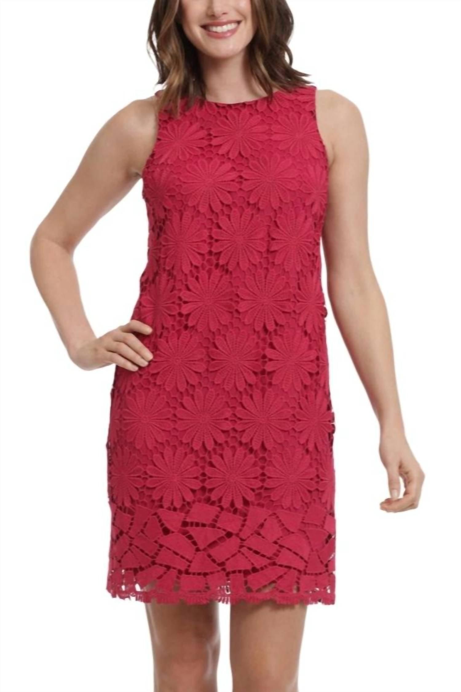 open lace back dress London Times T7019M