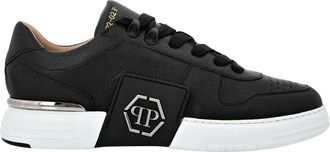 Philipp Plein Phantom Kicks Low-Top Sneakers - unisex - Sneakers - Zwart - 36 EU - Leer - Schoenen