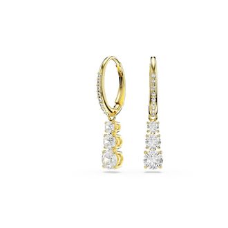 Swarovski Kristal Gouden Oorbellen Elegante Keuze - Dames - Oorbellen - Geel - ONE Size - Accessoires