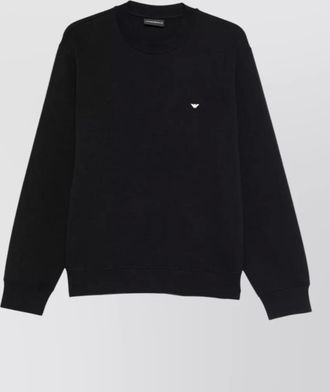 Emporio Armani logo cotton crewneck sweatshirt