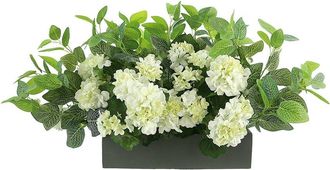 Creative Displays Inc. Uv Protected Outdoor White Geraniums Floral Display
