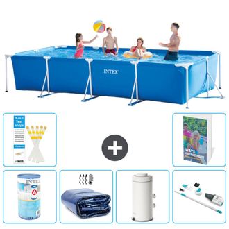 Intex Piscina Con Estructura Rectangular - 450x220x84 Cm - 7-piezas S120