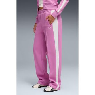 Puma T7 Always On Straight Leg Track Pants in Mauve Pop at Nordstrom, Size X-Small