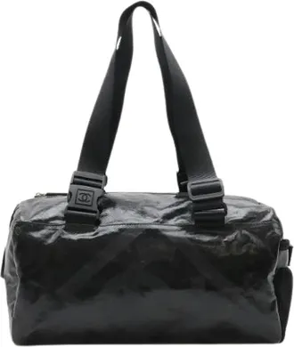 Chanel Pre-owned Weekend Bags, unisex, Black, Size: ONE SIZE Pre-owned Canvas Weekend Bag