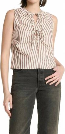 Nation Ltd Mimmi Keyhole Top In Sable Stripe