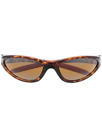 Marine Serre x Vuarnet Injected Visionizer sunglasses - unisex - Steel/Acetate - One Size - Orange