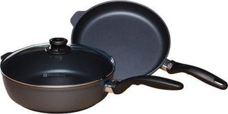 Swiss Diamond 3 Piece Cookware Set - Fry Pan and Saute Pan in Black at Nordstrom