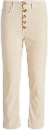 Dondup Klassieke Rechte Broek - Dames - Straight fit broeken - Beige - W26 - Katoen - Broeken