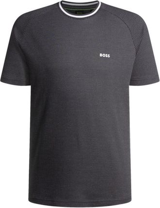 BOSS Cotton-jacquard relaxed-fit T-shirt with logo detail