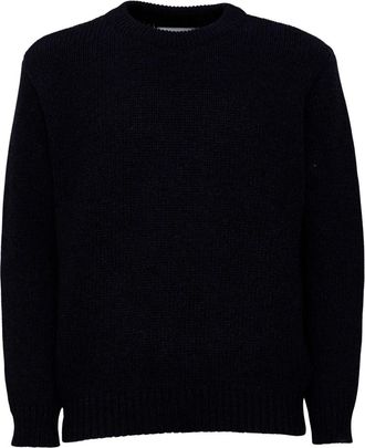 Edwin Ellis Hibiki Sweater - Heren - Ronde hals truien - Blauw - M - Wol - Truien & Vesten