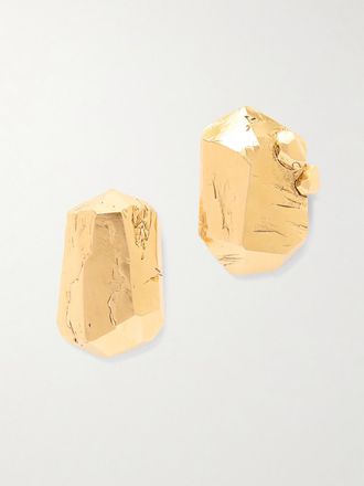 Saint Laurent Orecchini In Metallo Dorato - Oro