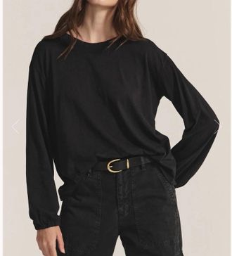 Velvet Jamina Slub Tee In Black