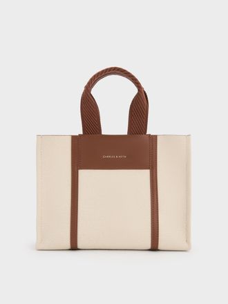 Charles & Keith Mini Shalia Canvas Tote Bag