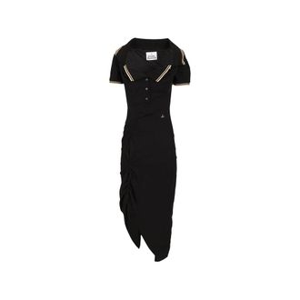 Vivienne Westwood Long Monday Pulling Polo-collar Midi Dress