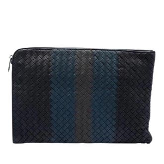 Bottega Veneta Pre-owned Clutches, female, Multicolor, Size: ONE SIZE Pre-owned Woven Leather Clutch