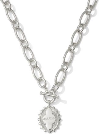 Kendra Scott Womens Mama Link And Chain Necklace In Silver